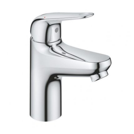 24256001 *Смеситель для раковины GROHE EuroEco c нажимным донным клапаном, S-size, хром