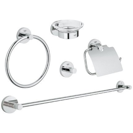 40344001 Набор аксессуаров GROHE Essentials (5 предметов), хром
