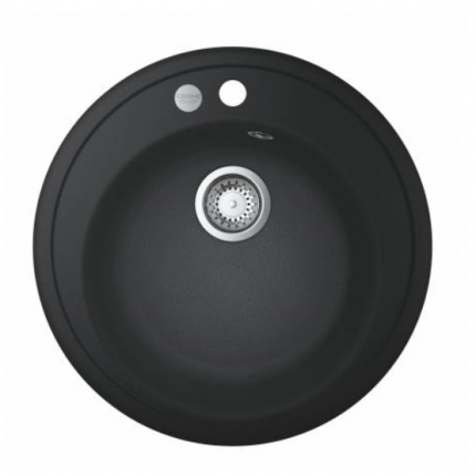 31656AP0 Мойка GROHE K200 с одной чашей, диаметр 510 мм, черный гранит