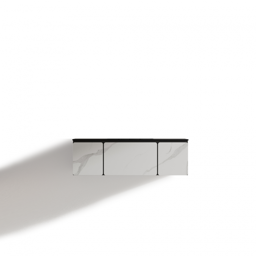 Тумба для ванной комнаты в комплекте со столешницей и раковиной Minotti Blade