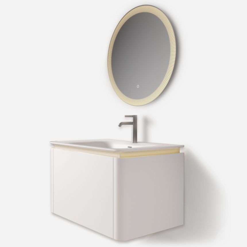 Тумба для ванной комнаты в комплекте с раковиной Minotti Bella 80см