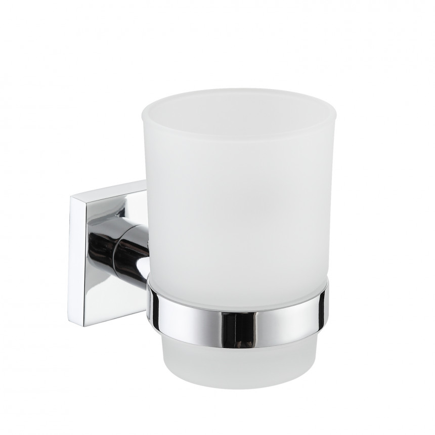 Стакан с держателем MINOTTI chrome Cube