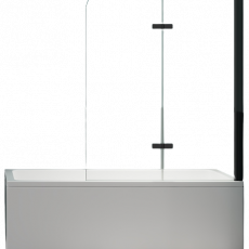 Шторка для ванны Minotti Classic двойная 1200*1400 black