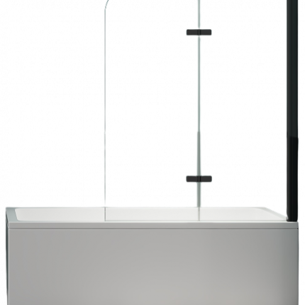 Шторка для ванны Minotti Classic двойная 1200*1400 black