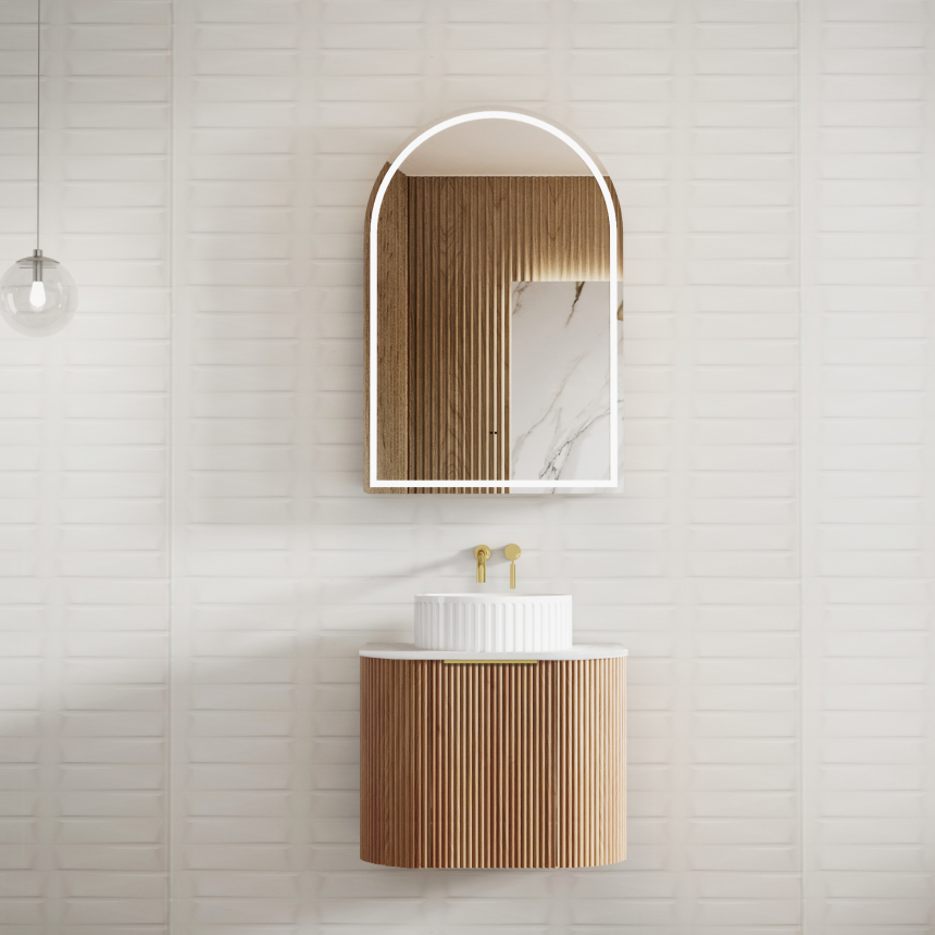 Тумба для ванной комнаты в комплекте со столешницей и раковиной Minotti Gesto 60см