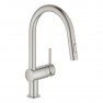 32321DC2 *Смеситель для мойки GROHE Minta с выдвижным изливом, суперсталь