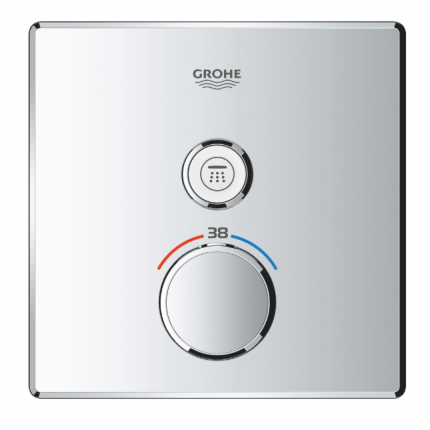 29123000 *Внешняя часть смесителя GROHE Grohtherm SmartControl на 1 выход, хром