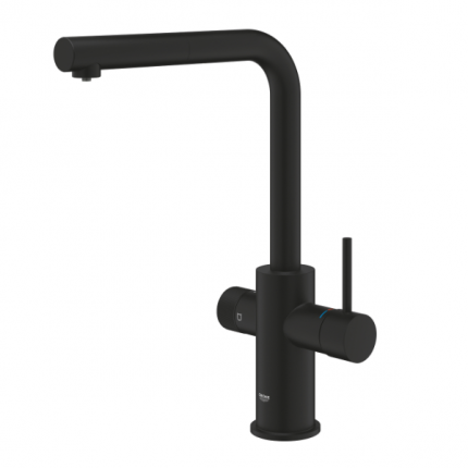 30590KF0 *Смеситель для мойки GROHE Blue Pure Minta с выдвижным изливом, фантомный чёрный