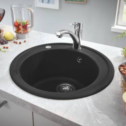 31656AP0 Мойка GROHE K200 с одной чашей, диаметр 510 мм, черный гранит