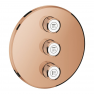 29122DA0 Внешняя часть для вентиля GROHE Grohtherm SmartControl на 3 выхода, теплый закат глянец
