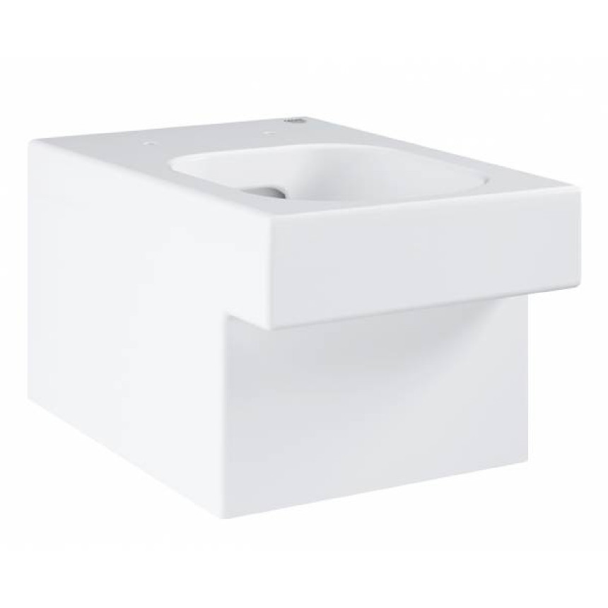 3924500H GROHE Cube Ceramic Унитаз подвесной, безободковая чаша, каскадный смыв,горизонтальный выпуск