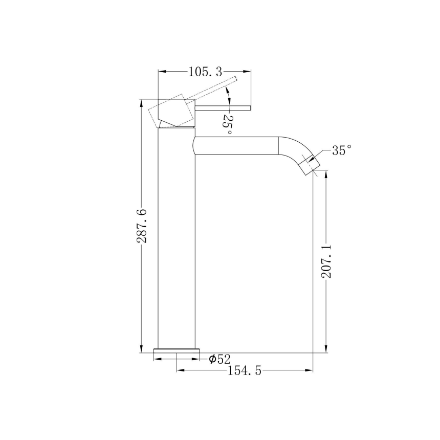 Смеситель для раковины Minotti L-size Style Pro gun metal