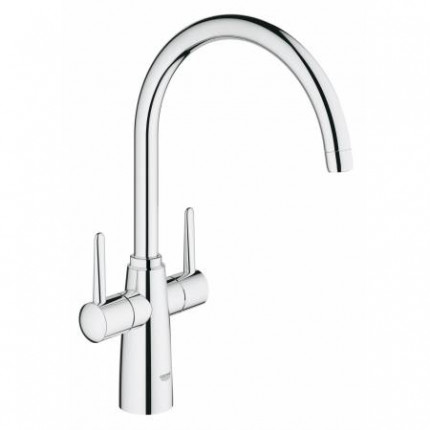 30189000 Смеситель для мойки GROHE Ambi с двумя рукоятками, высокий излив, хром