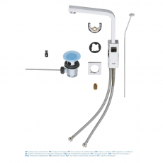 23135000 Смеситель для раковины GROHE Eurocube, L-size, хром