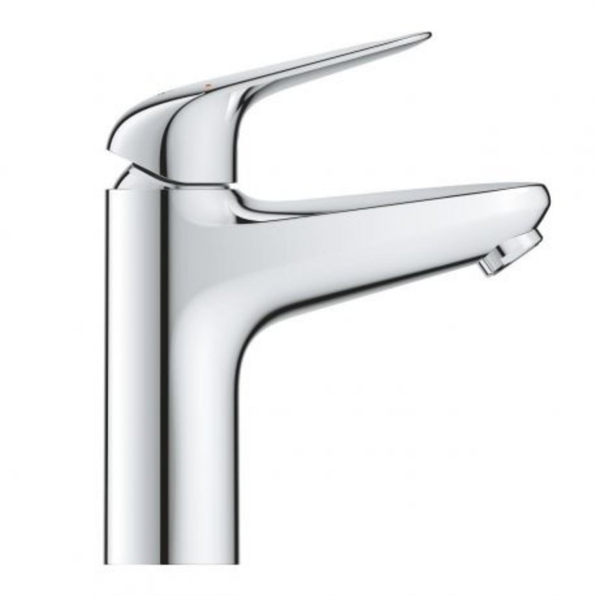 24267001 *Смеситель для раковины GROHE EuroEco c нажимным донным клапаном, M-size, хром