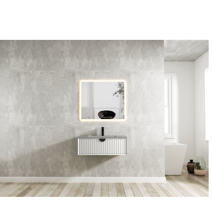 Тумба для ванной комнаты в комплекте с раковиной Minotti Diamond 80см