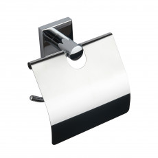 Бумагодержатель с крышкой LUSSO chrome Cube