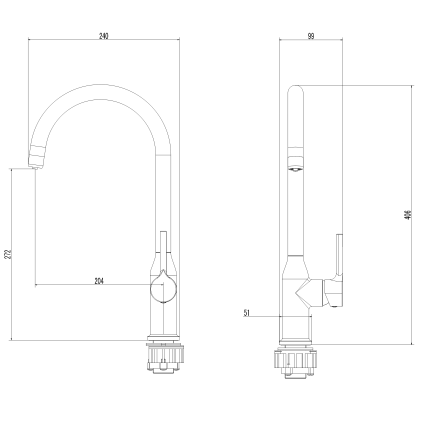 Смеситель для кухни с фильтром Minotti Unico Champagne Gold
