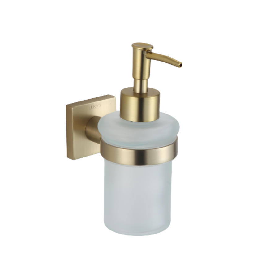 Диспенсер для жидкого мыла Minotti MattGold Cube