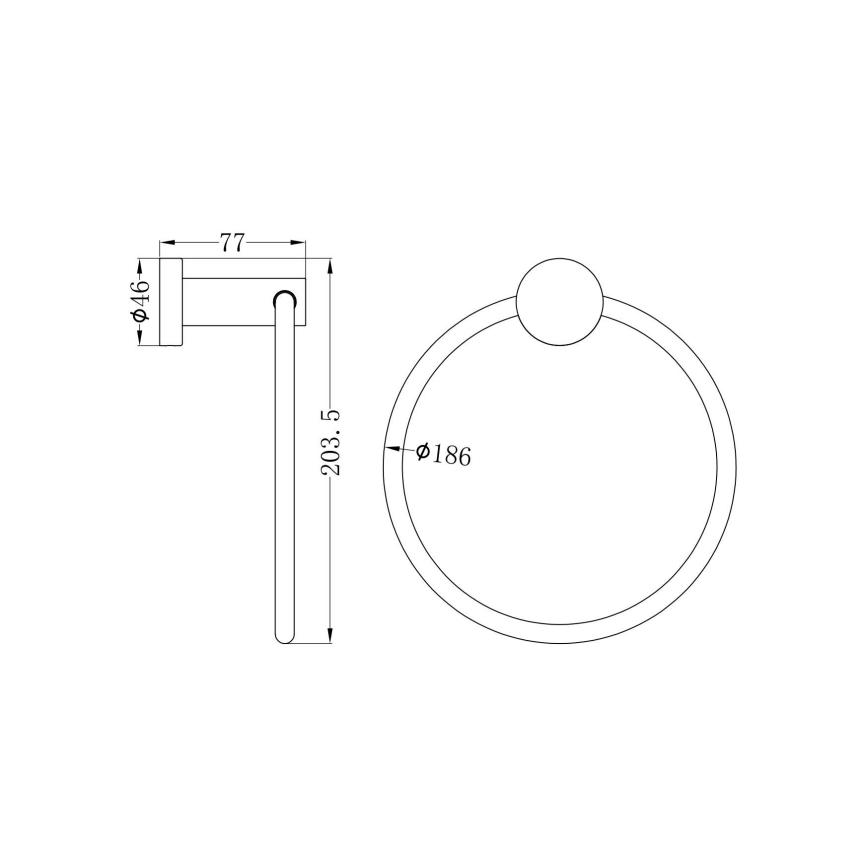 Кольцо для полотенца Minotti Style gun metal