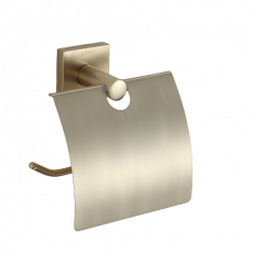 Бумагодержатель с крышкой LUSSO MattGold Cube