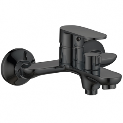 Смеситель для ванны LUSSO Eco City Black с душевым шлангом и лейкой в комплекте