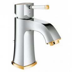 23303IG0 Смеситель для раковины GROHE Grandera с донным клапаном, хром/золото