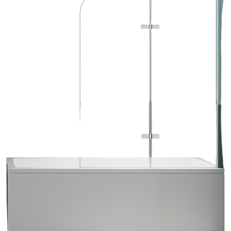 Шторка для ванны Minotti Classic двойная 1200*1400 chrome