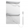 Полотенцесушитель Электрический с двумя держателями LUSSO Stone White 750*450