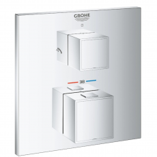 24154000 *Внешняя часть смесителя для душа GROHE Grohtherm Cube на 2 положения, хром