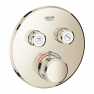 29119BE0 Внешняя часть смесителя GROHE Grohtherm SmartControl на 2 выхода, никель глянец