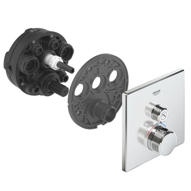 29123000 *Внешняя часть смесителя GROHE Grohtherm SmartControl на 1 выход, хром