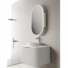 Тумба для ванной комнаты в комплекте со столешницей и раковиной Minotti Angelo 75см