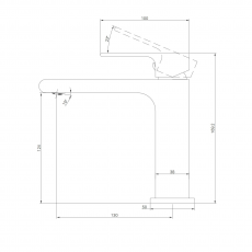 Смеситель для раковины Minotti Joy gun metal