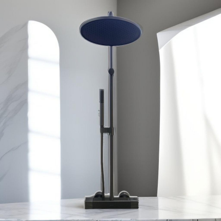 Душевая система с термостатом Minotti Alto Gun Metal