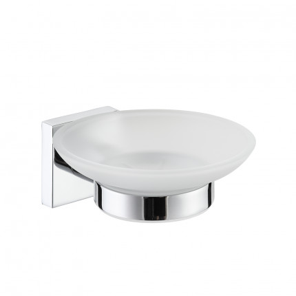 Мыльница стеклянная Minotti Chrome Cube