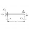 26146LS0 Душевой кронштейн GROHE Rainshower 422, белая луна