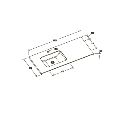 Тумба для ванной комнаты в комплекте с раковиной-столешницей  Minotti Nero 120см