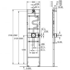 1039939990 *Инсталляция для душа GROHE Rapido MONO
