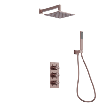 Душевая система скрытого монтажа с термостатом Minotti Style Lux brushed bronze