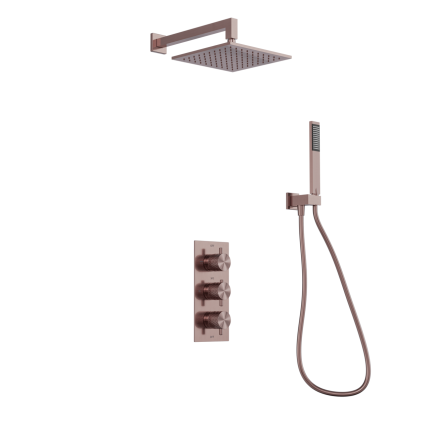Душевая система скрытого монтажа с термостатом Minotti Style Lux brushed bronze