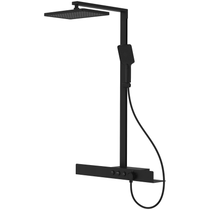Душевая система c полкой Minotti Elegante Black