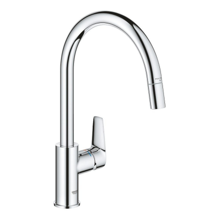 30536000 Смеситель для мойки Grohe BauEdge, с выдвижной лейкой, хром