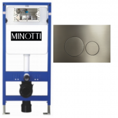 Инсталляция Minotti для унитаза c клавишей смыва Matt Gold