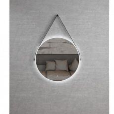 Зеркало с подсветкой на ремне Minotti Aneto DA700 black