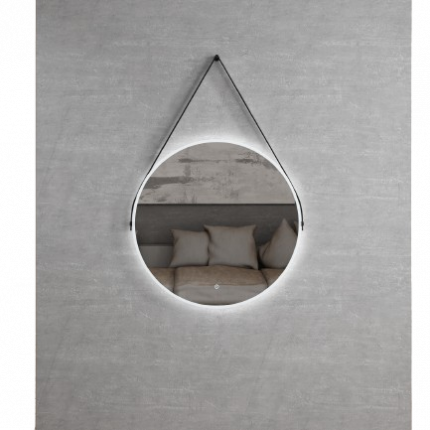 Зеркало с подсветкой на ремне Minotti Aneto DA700 black