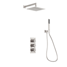 Душевая система скрытого монтажа с термостатом Minotti Style Lux brushed nickel