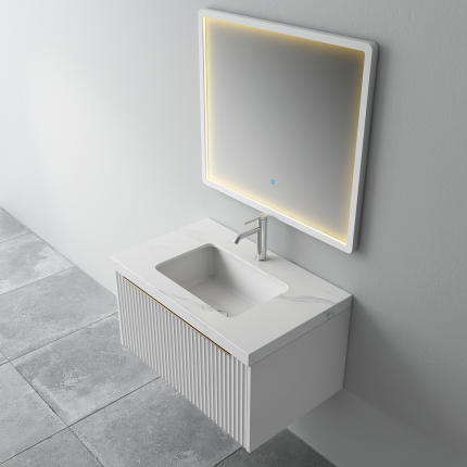 Тумба для ванной комнаты в комплекте с раковиной Minotti Daphne 80см