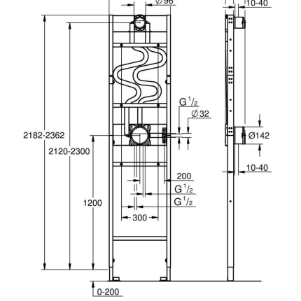 1039949990 *Инсталляция для душа GROHE Rapido DUO