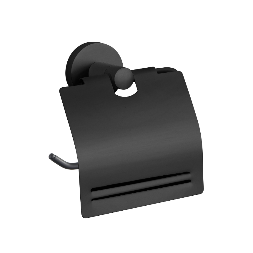 Бумагодержатель с крышкой Minotti Black Classic